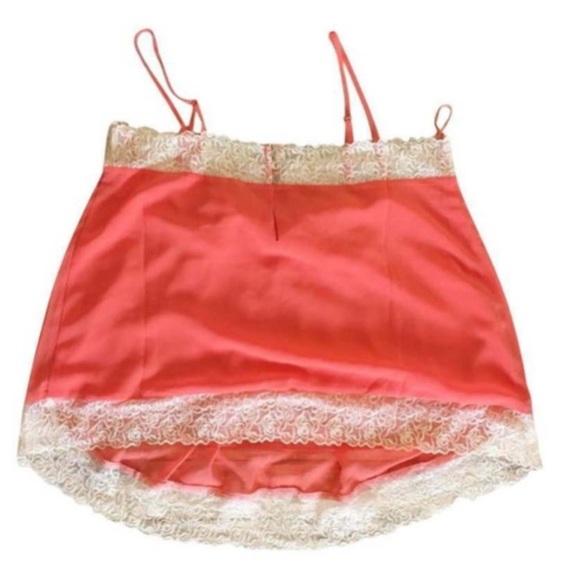 $98 Willow & Clay Circled in Lace Cami Top Large Orange Smocked Lace Tank Lined - Picture 6 of 14